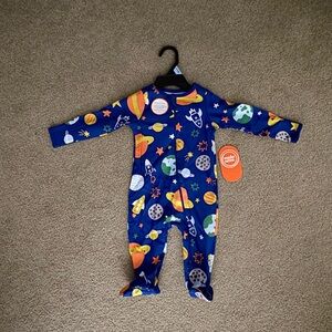 Space-Themed Blue One Piece 3-6M